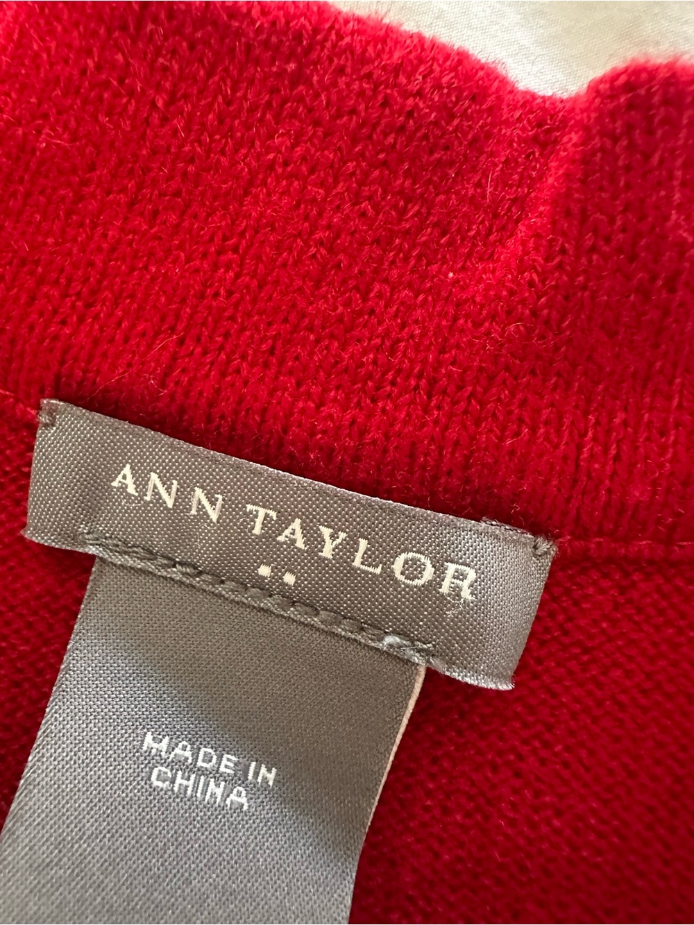 Ann Taylor red wrap sweater, OSFA - Picture 6 of 11